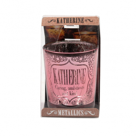 Metallics Personalised Candle Pot with sentiment – Katherine