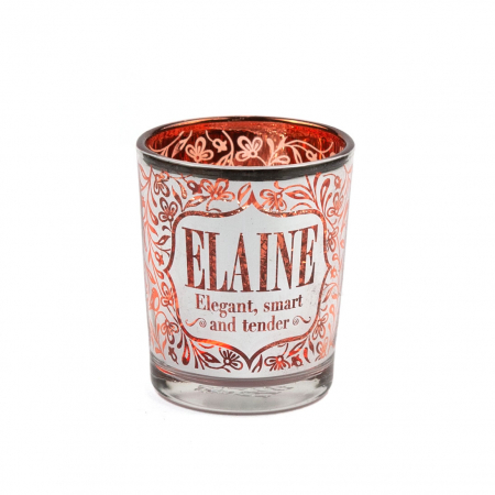 Metallics Personalised Candle Pot with Sentiment – Elaine