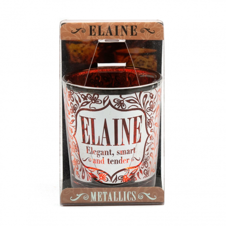 Metallics Personalised Candle Pot with Sentiment – Elaine