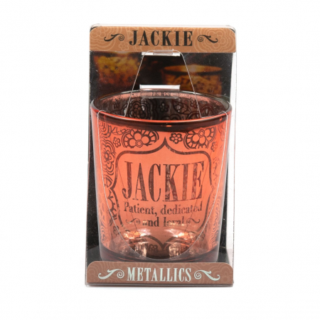 Metallics Personalised Candle Pot with Sentiment – Jackie