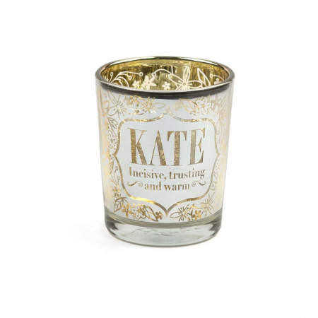 Metallics Personalised Candle Pot with Sentiment – Kate