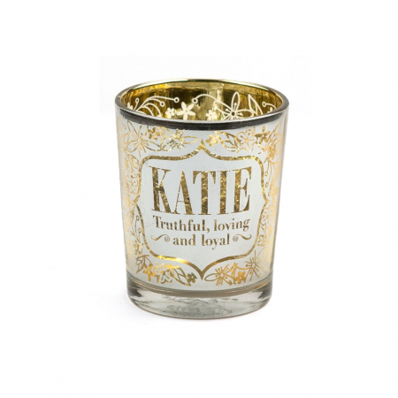 Metallics Personalised Candle Pot with Sentiment – Katie