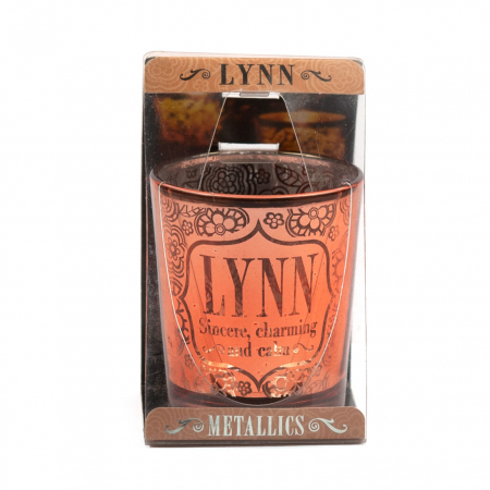 Metallics Personalised Candle Pot with Sentiment – Lynn