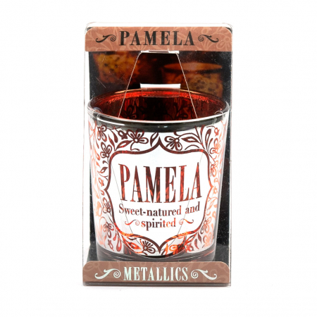 Metallics Personalised Candle Pot with Sentiment – Pamela