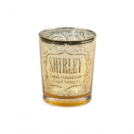 Metallics Personalised Candle Pot with Sentiment – Shirley