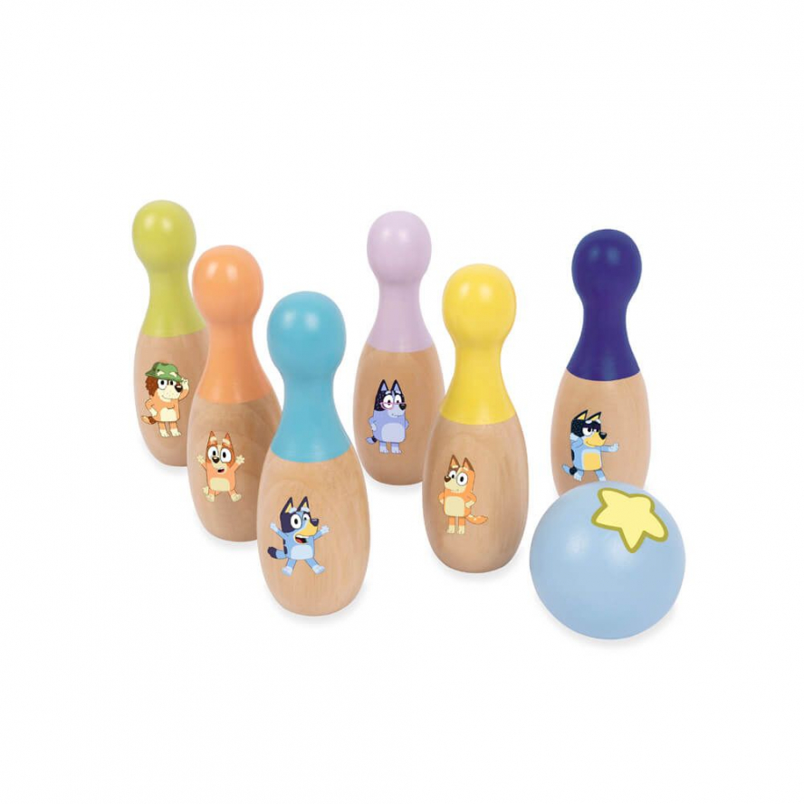 Bluey Wooden Skittle Set